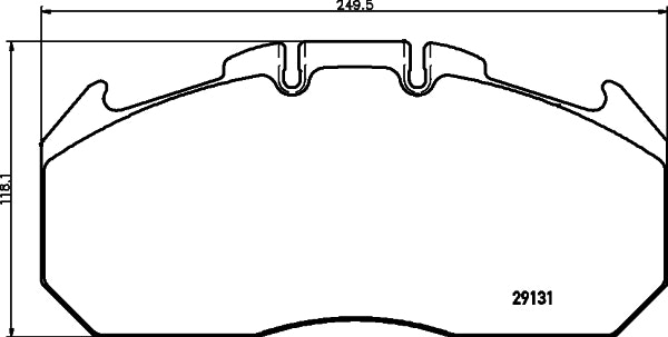 NF PARTS Комплект тормозных колодок, дисковый тормоз NF29131